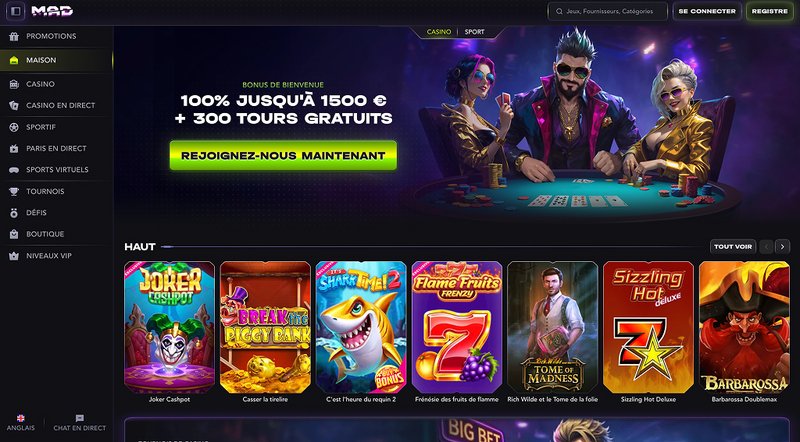 Madcasino paiement à France